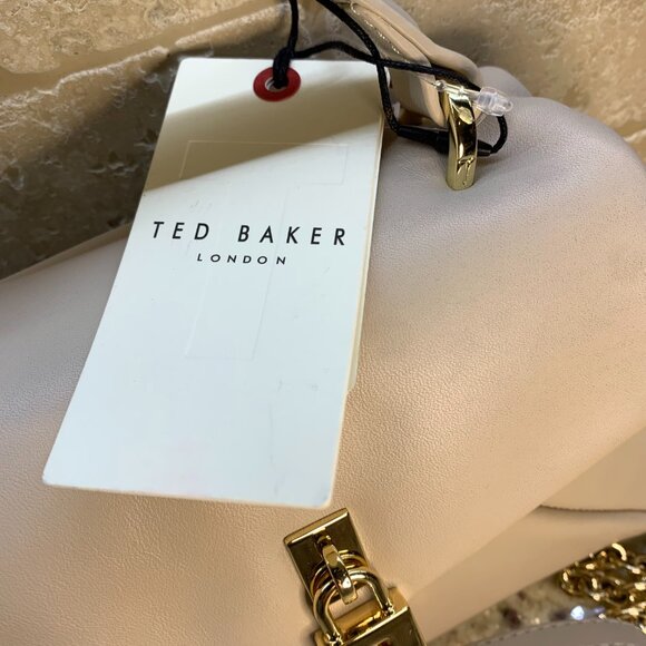 NWT Ted Baker Poppy Leather Satchel Cream - Picture 8 of 8